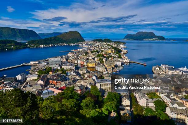 alesund city in norway - alesund stock pictures, royalty-free photos & images