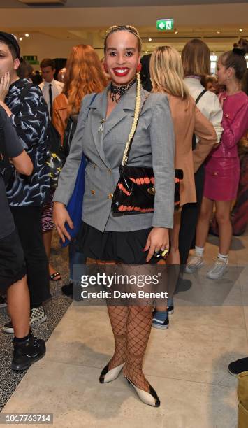 Sadie Clayton attends the Polly Pocket x Mimi Wade launch at Selfridges on August 16, 2018 in London, England.