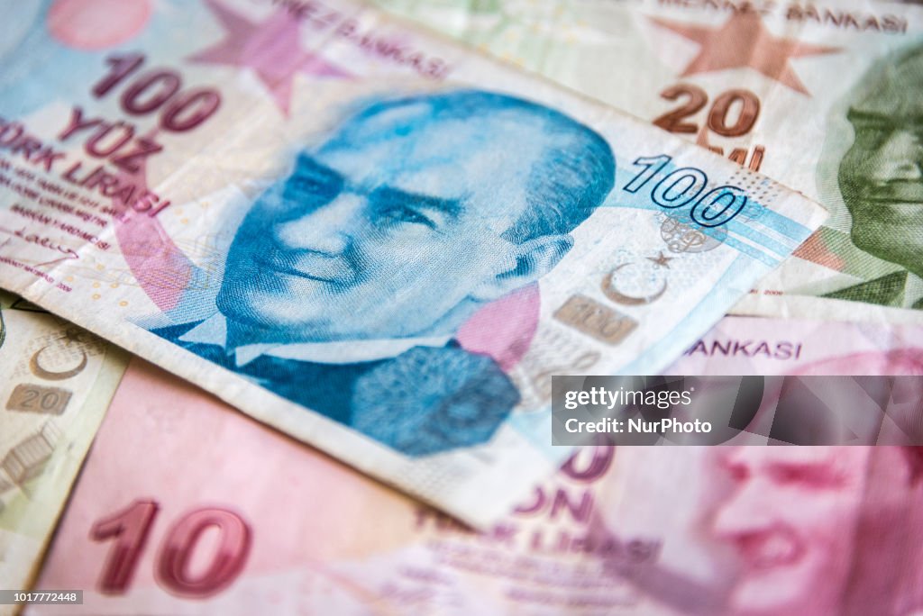 Turkish Lira Bank Notes and Currency Bills