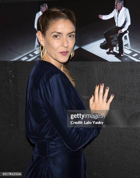 Irene Meritxell attends 'Imanol Arias Named Guest Of Honour In Buenos Aires' ceremony at the Maipo Theater on August 16, 2018 in Buenos Aires,...