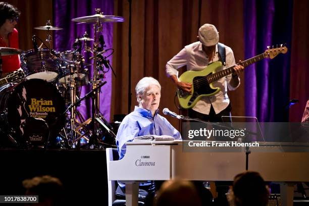 American singer Brian Wilson performs live on stage during a concert at the Admiralspalast on August 16, 2018 in Berlin, Germany.