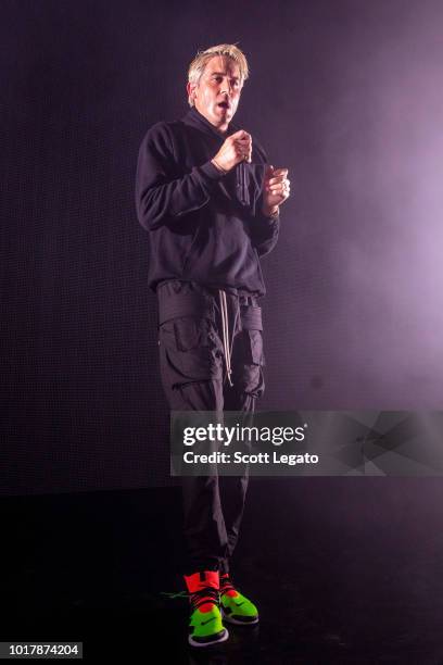 Eazy performs during the Endless Summer Tour 2018 at DTE Energy Music Theater on August 16, 2018 in Clarkston, Michigan.