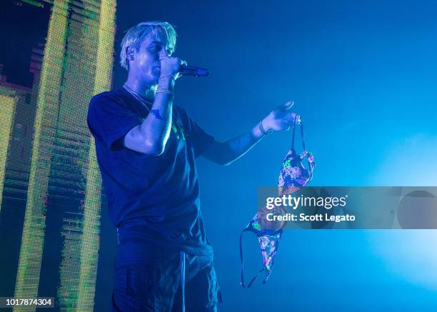 Eazy performs during the Endless Summer Tour 2018 at DTE Energy Music Theater on August 16, 2018 in Clarkston, Michigan.