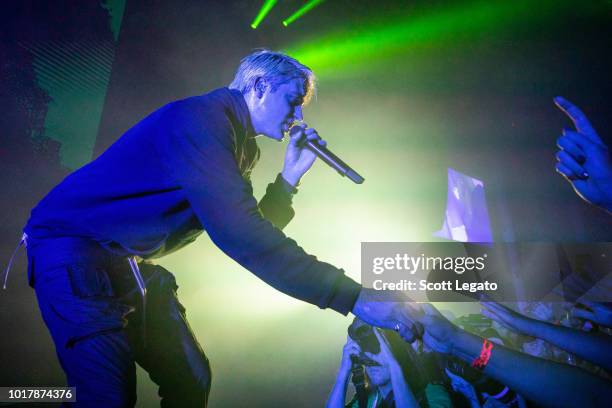 Eazy performs during the Endless Summer Tour 2018 at DTE Energy Music Theater on August 16, 2018 in Clarkston, Michigan.