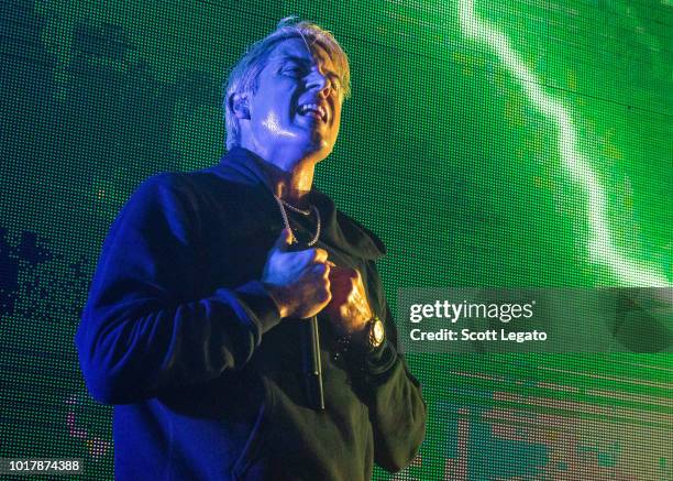 Eazy performs during the Endless Summer Tour 2018 at DTE Energy Music Theater on August 16, 2018 in Clarkston, Michigan.