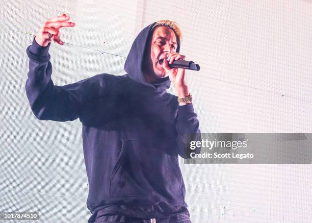 Eazy performs during the Endless Summer Tour 2018 at DTE Energy Music Theater on August 16, 2018 in Clarkston, Michigan.