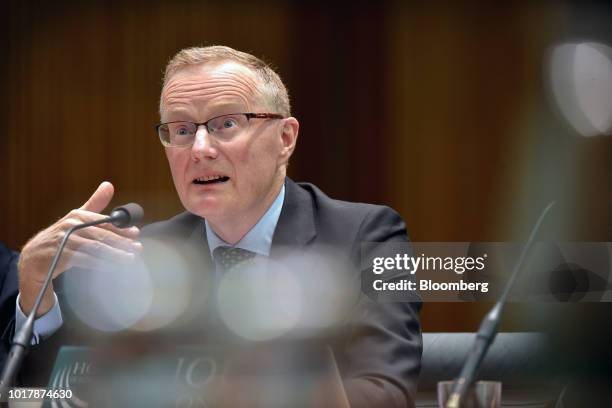 Philip Lowe, governor of the Reserve Bank of Australia , speaks during a hearing before the House of Representatives economics committee in Canberra,...