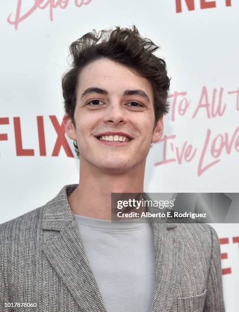 Israel Broussard attends a screening of Netflix's "To All The Boys I've Loved Before" at Arclight Cinemas Culver City on August 16, 2018 in Culver...