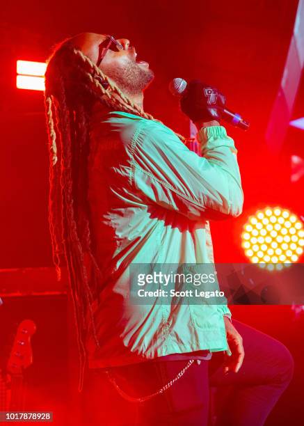 Ty Dolla $ign performs during the Endless Summer Tour 2018 at DTE Energy Music Theater on August 16, 2018 in Clarkston, Michigan.