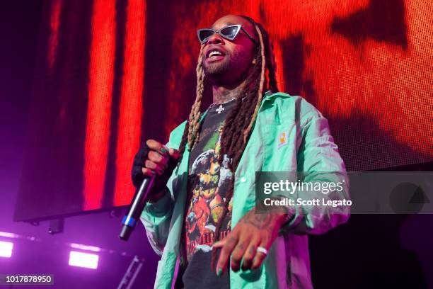 Ty Dolla $ign performs during the Endless Summer Tour 2018 at DTE Energy Music Theater on August 16, 2018 in Clarkston, Michigan.