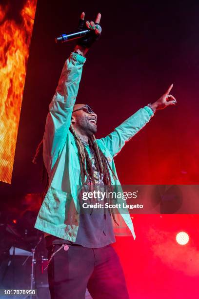 Ty Dolla $ign performs during the Endless Summer Tour 2018 at DTE Energy Music Theater on August 16, 2018 in Clarkston, Michigan.