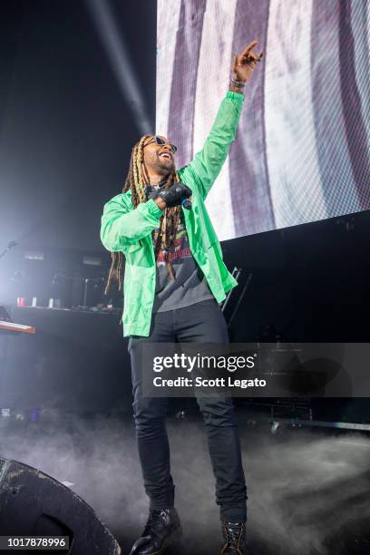 Ty Dolla $ign performs during the Endless Summer Tour 2018 at DTE Energy Music Theater on August 16, 2018 in Clarkston, Michigan.