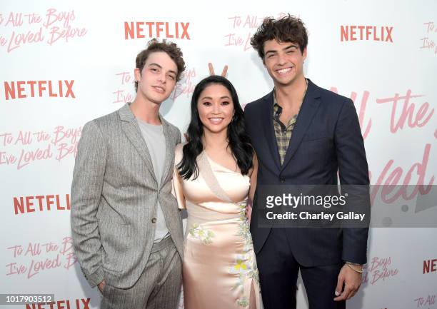 Israel Broussard, Lana Condor and Noah Centineo attend Netflix's 'To All the Boys I've Loved Before' Los Angeles Special Screening at Arclight...