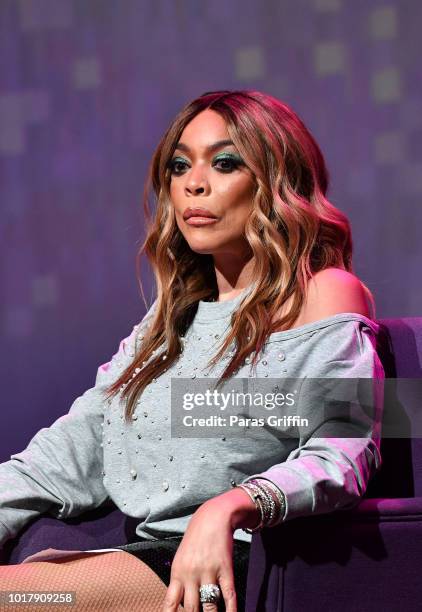 Television personality Wendy Williams speaks onstage during her celebration of 10 years of 'The Wendy Williams Show' at The Buckhead Theatre on...