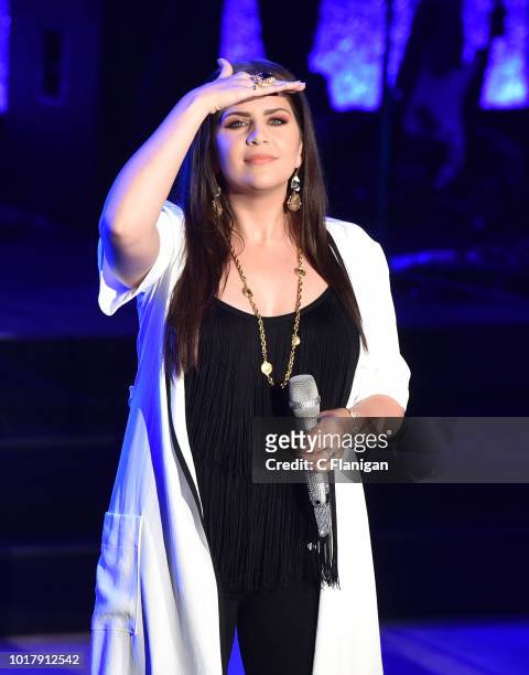 Hillary Scott of Lady Antebellum performs during the 'Summer Plays On' Tour at Shoreline Amphitheatre on August 16, 2018 in Mountain View, California.