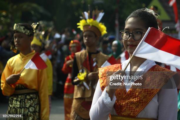 Cultural parade also enlivened the 73rd anniversary of the Independence day of the Republic Indonesia ceremony outside the Presidential palace,...