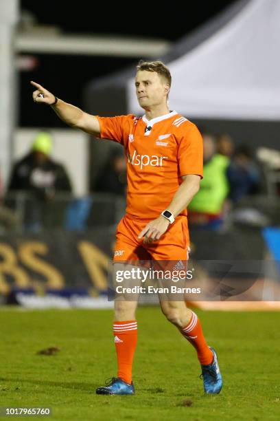 Match Referee Richard Kelly during the round one Mitre 10 Cup match between Tasman and Canterbury on August 17, 2018 in Blenheim, New Zealand.