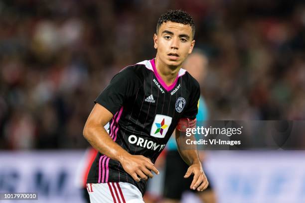 Achraf El Mahdioui of AS Trencin during the UEFA Europa League third round qualifying second leg match between Feyenoord Rotterdam and AS Trencin at...