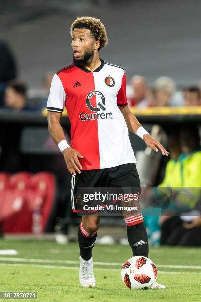 Tonny Vilhena of Feyenoord during the UEFA Europa League third round qualifying second leg match between Feyenoord Rotterdam and AS Trencin at De...