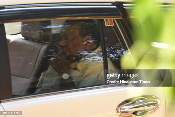 Kumaraswamy, chief minister of Karnataka, came to pay homage to former Prime Minister Late Atal Bihari Vajpayee at his residence, Krishna Menon Marg,...