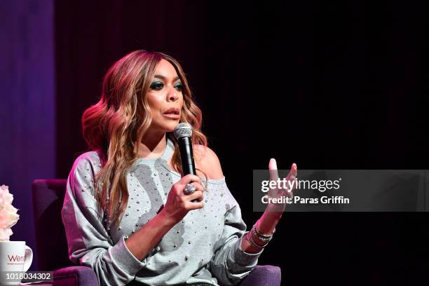 Television personality Wendy Williams speaks onstage during her celebration of 10 years of 'The Wendy Williams Show' at The Buckhead Theatre on...