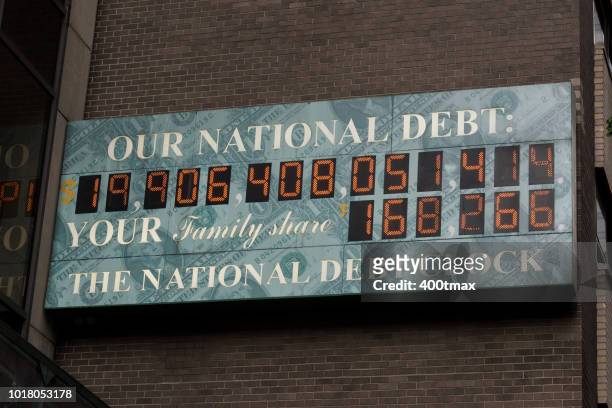 national debt clock - national debt clock stock-fotos und bilder