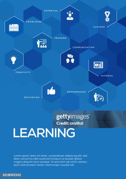 learning. brochure template layout, cover design - library abstract stock illustrations