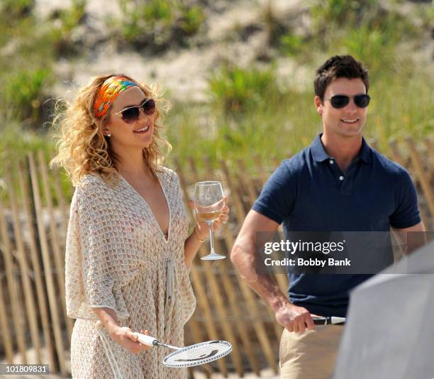 Kate Hudson and Colin Egglesfield on location for "Something Borrowed" on June 7, 2010 in the Queens Borough of New York City.