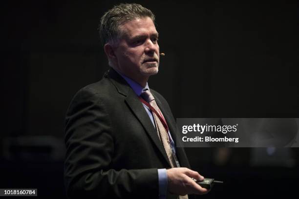 Jose Manuel Peschiera, chief securities regulator at the Securities Market Superintendency , speaks during the Peru CFO Summit in Lima, Peru, on...