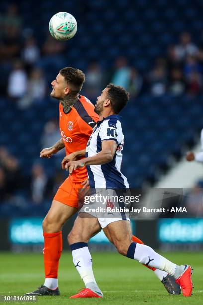 Hal Robson-Kanu of West Bromwich Albion during the Carabao Cup First Round match between West Bromwich Albion and Luton Town at The Hawthorns on...