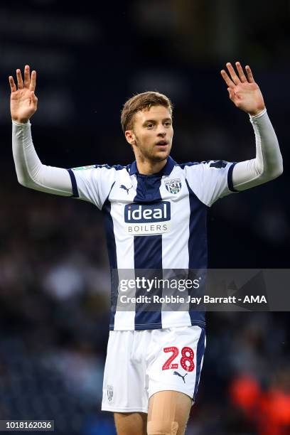 Sam Field of West Bromwich Albion during the Carabao Cup First Round match between West Bromwich Albion and Luton Town at The Hawthorns on August 14,...