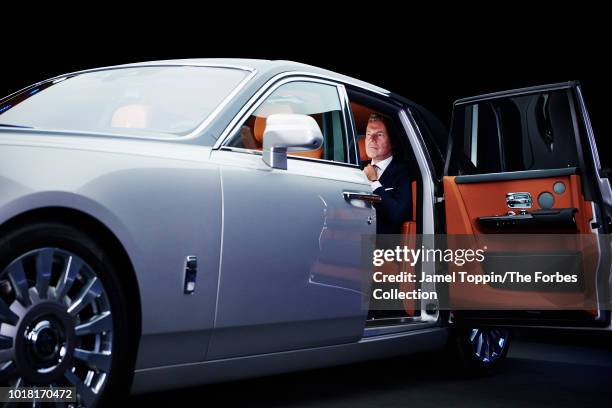 Of Rolls-Royce, Torsten Muller-Otvos is photographed for Forbes Magazine on June 7, 2017 in the 2018 Phantom VIII in New York City. PUBLISHED IMAGE....