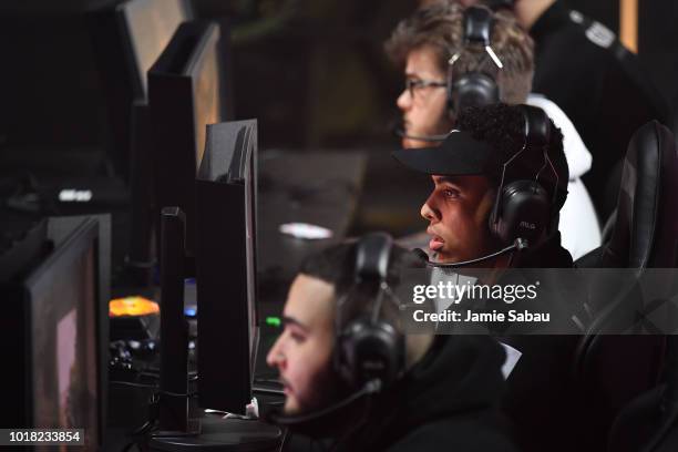 Andres "Lacefield" Lacefield of Ghost Gaming competes during a match in the 2018 Call of Duty World League Championship at Nationwide Arena on August...