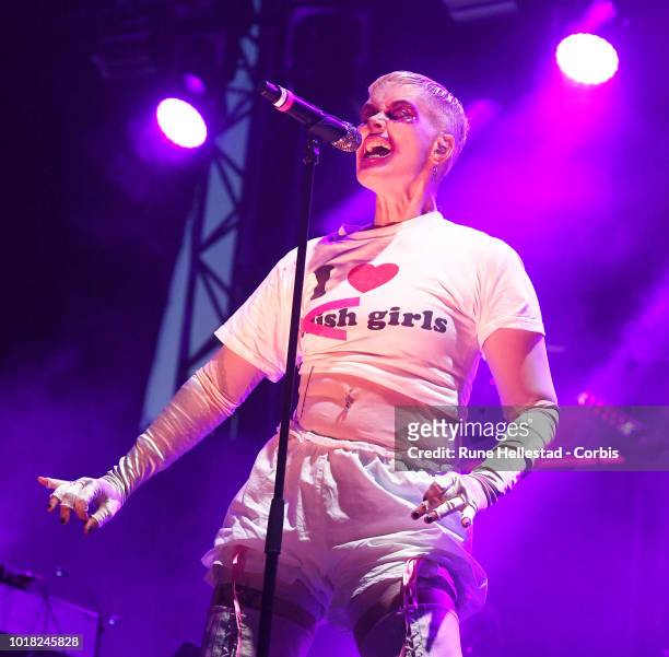 Fever Ray performs at Way out West Festival on August 10, 2018 in Gothenburg, Sweden. .