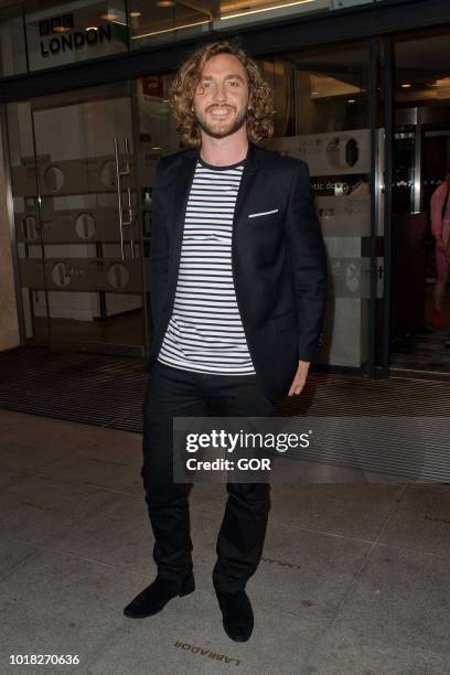 Seann Walsh seen leaving BBC TV Studios on August 17, 2018 in London, England.