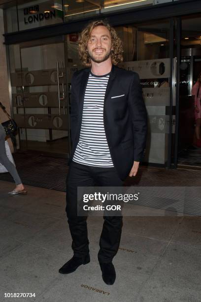 Seann Walsh seen leaving BBC TV Studios on August 17, 2018 in London, England.