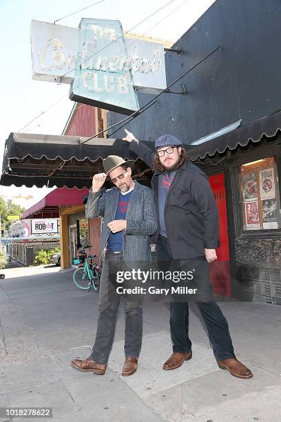 Ben Dickey and Ethan Hawke perform outside at the Continental Club to promote the new film "Blaze" on August 17, 2018 in Austin, Texas.