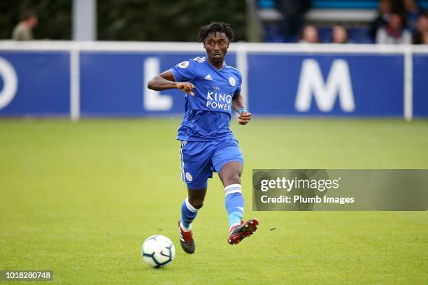 Lamine Kaba Sherif of Leicester City during the Premier League International Cup tie between Leicester City and Reading at Holmes Park on August 17,...