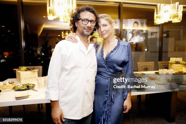 Francesco Signorile and Michelle Montana attend The Nartey Group presents a Sellebrity Toast at Above the Penthouse in The W Residences on August 16,...