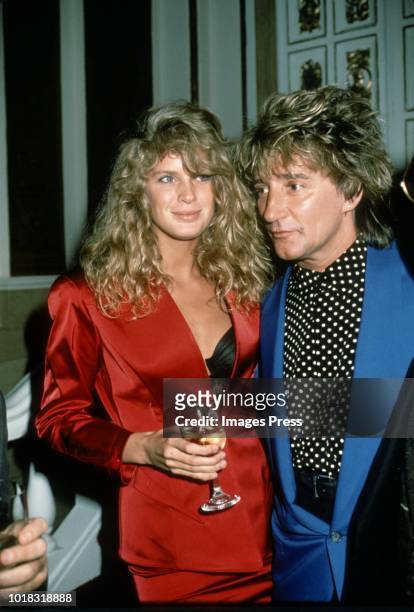Rod Stewart and Rachel Hunter circa 1991 in New York.