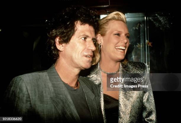 Keith Richards and Patti Hansen circa 1988 in New York.