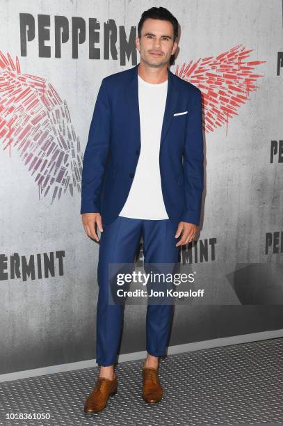 Juan Pablo Raba attends the photo call For STX Films' "Peppermint" at Four Seasons Hotel Los Angeles at Beverly Hills on August 17, 2018 in Los...