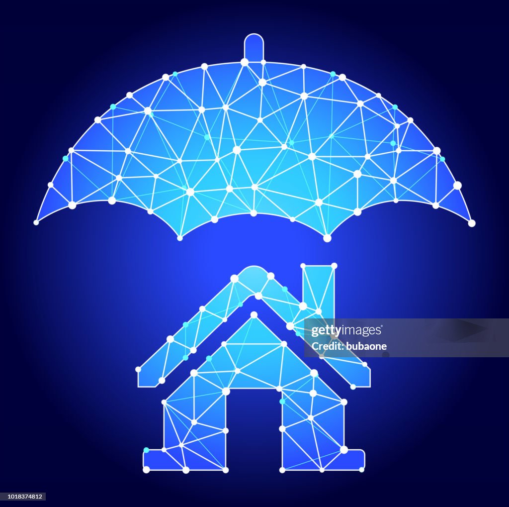 Insurance Pattern Home Insurance Blue Triangle Node Vector Pattern High-Res Vector ...