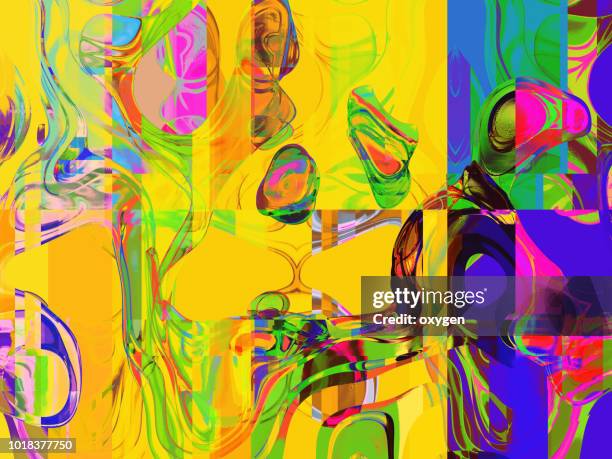 colorful brigt color splash background abstract - psychedelisch stockfoto's en -beelden