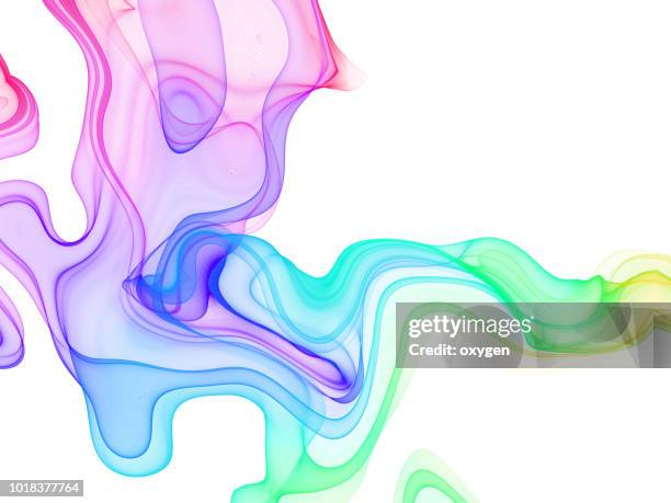 abstract blue element, wave, isolated on white background - colored smoke stock pictures, royalty-free photos & images