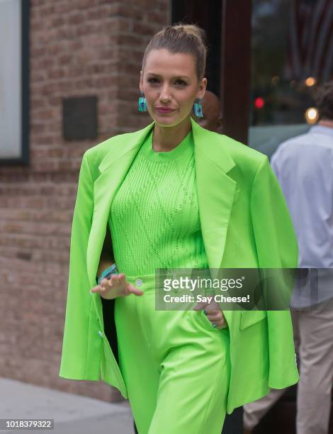 Blake Lively is seen on August 17, 2018 in New York City.