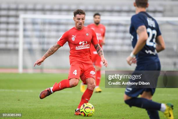 Mehdi Mostefa of Beziers during the French Ligue 2 match between Paris FC and Beziers at Stade Charlety on August 17, 2018 in Paris, France.