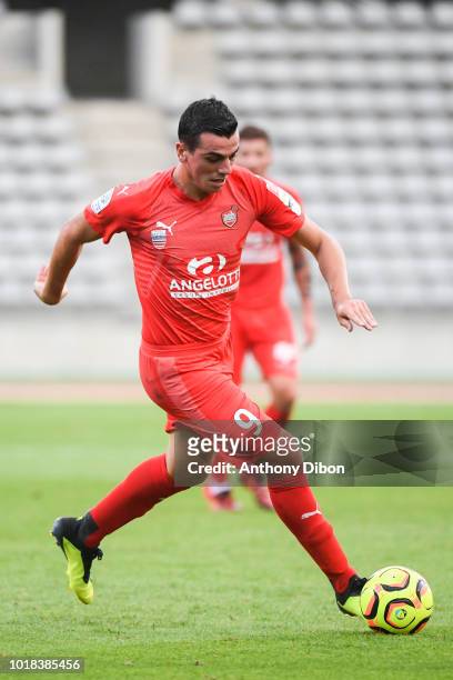 Antoine Rabillard of Beziers during the French Ligue 2 match between Paris FC and Beziers at Stade Charlety on August 17, 2018 in Paris, France.