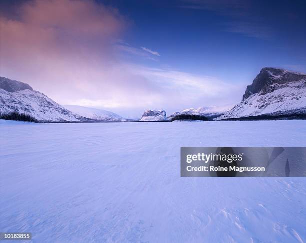 winter, sarek national park, sweden - nationalpark sarek stock-fotos und bilder