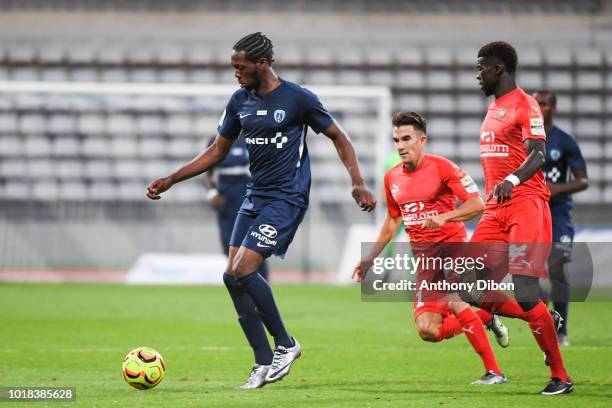 Yannick Mamilonne of PFC during the French Ligue 2 match between Paris FC and Beziers at Stade Charlety on August 17, 2018 in Paris, France.